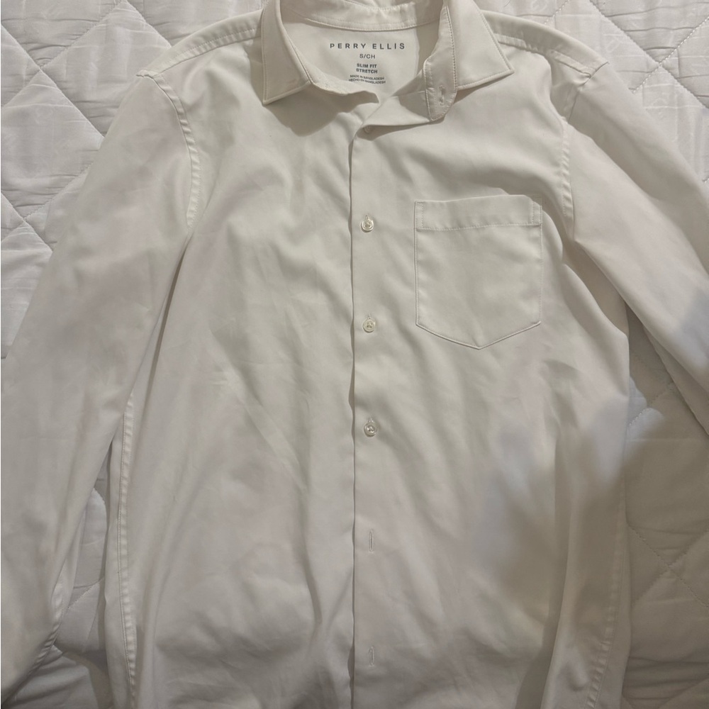 Perry Ellis Men's Cream Dress Shirt